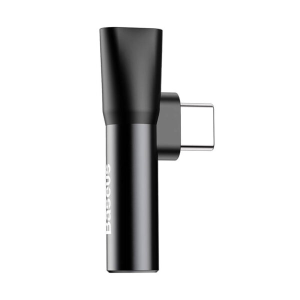 Audio adaptér Baseus USB-C na mini jack 3,5 mm + USB-C (čierny) - Image 4