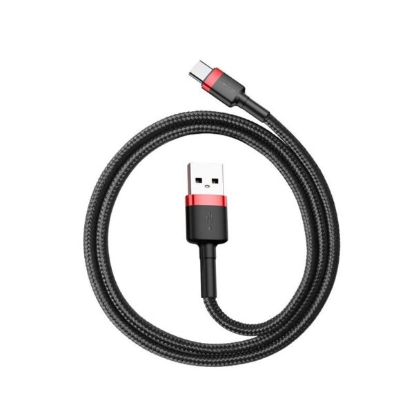 Kábel Baseus Cafule USB-C 3A 0,5 m (červený+čierny) - Image 3
