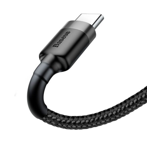 Kábel Baseus Cafule USB-C 3A 0,5 m (sivý+čierny) - Image 5
