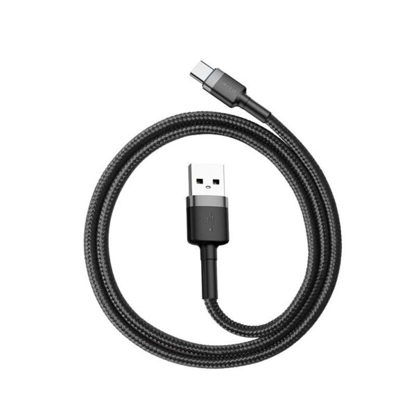 Kábel Baseus Cafule USB-C 3A 0,5 m (sivý+čierny) - Image 3