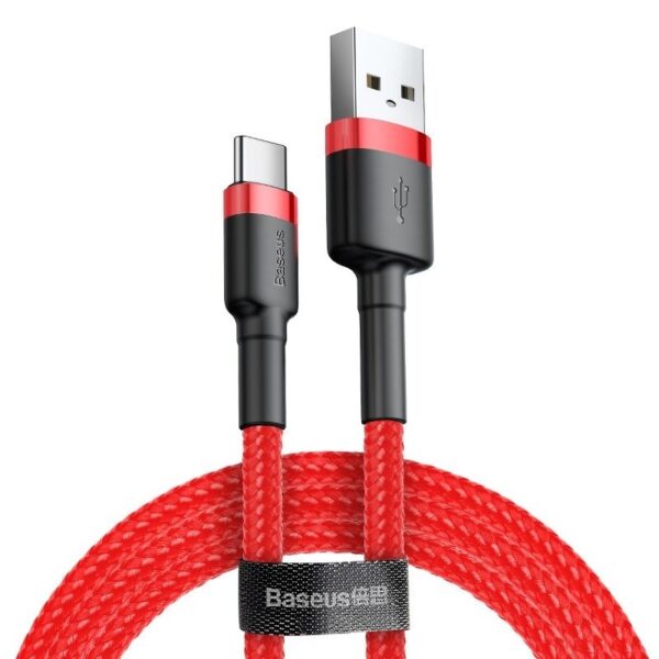 Kábel Baseus Cafule USB-C 3A 1 m (červený)