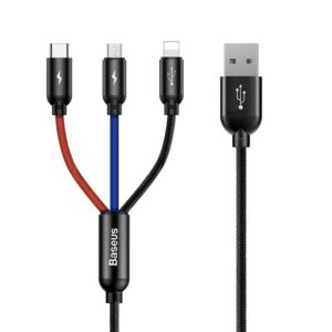 Kábel Baseus 3v1 USB-C / Lightning / Micro 3