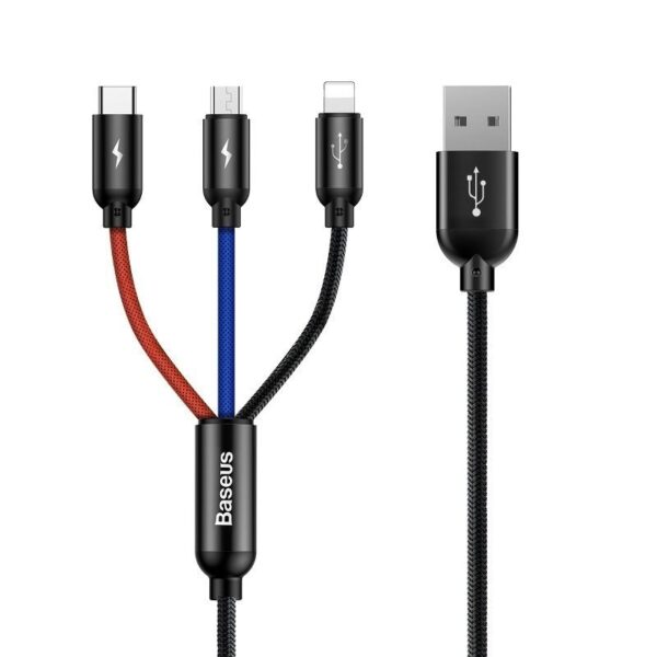 Kábel Baseus 3v1 USB-C / Lightning / Micro 3