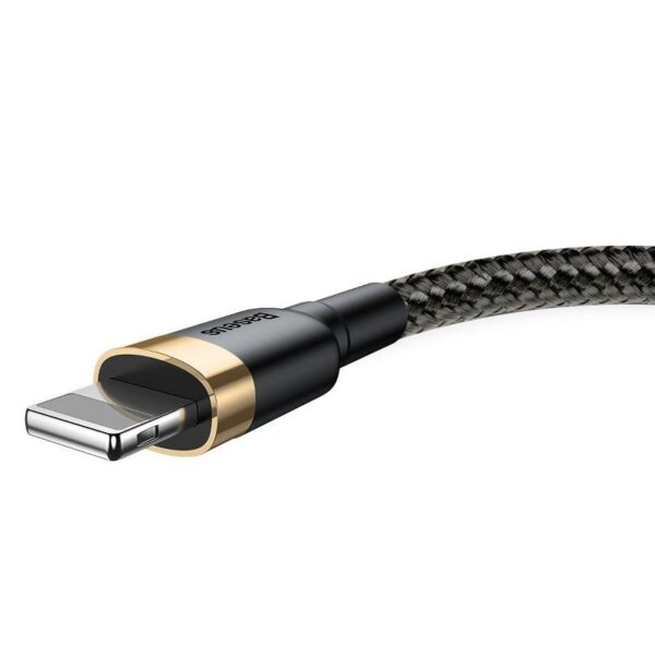 Kábel Baseus Cafule USB Lightning 1,5 A 2 m (zlatý+čierny) - Image 4