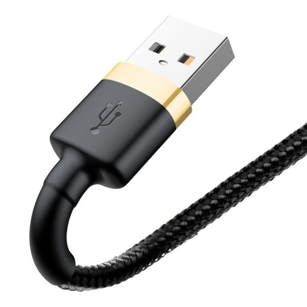 Kábel Baseus Cafule USB Lightning 1,5 A 2 m (zlatý+čierny) - Image 5