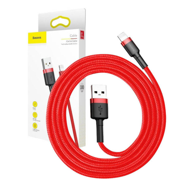 Kábel Baseus Cafule USB Lightning 2A 3 m (červený) - Image 11