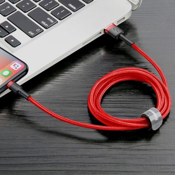 Kábel Baseus Cafule USB Lightning 2A 3 m (červený) - Image 6