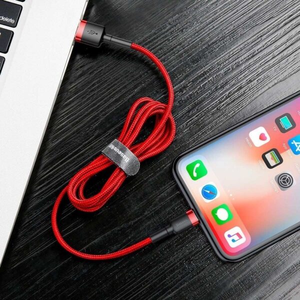 Kábel Baseus Cafule USB Lightning 2A 3 m (červený) - Image 8