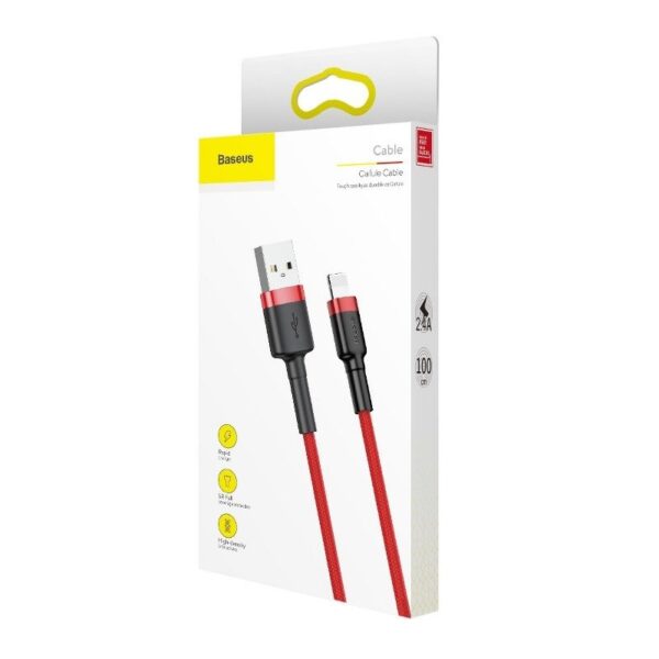 Kábel Baseus Cafule USB Lightning 2A 3 m (červený) - Image 9