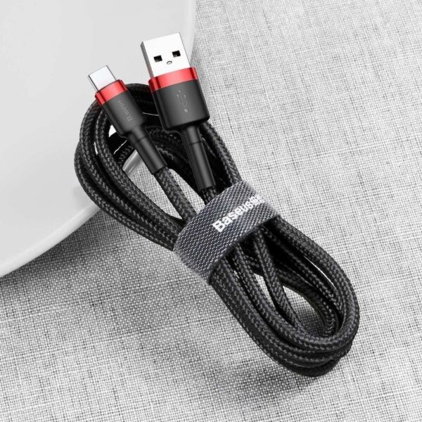 Kábel Baseus Cafule USB-C 2A 3 m (čierny + červený) - Image 6