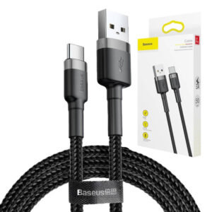 Kábel Baseus Cafule USB-C 2A 3 m (čierny+šedý)