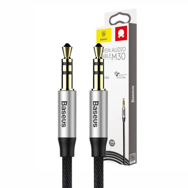 Baseus Yiven Audio kábel 3,5 samec Audio M30 1,5 m strieborný + čierny - Image 11