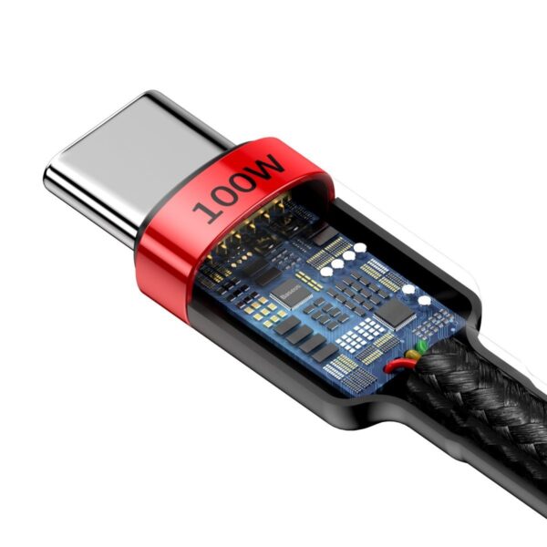 Baseus Cafule PD2.0 100W bleskové nabíjanie USB pre kábel typu C (20V 5A)2m červený+čierny - Image 5