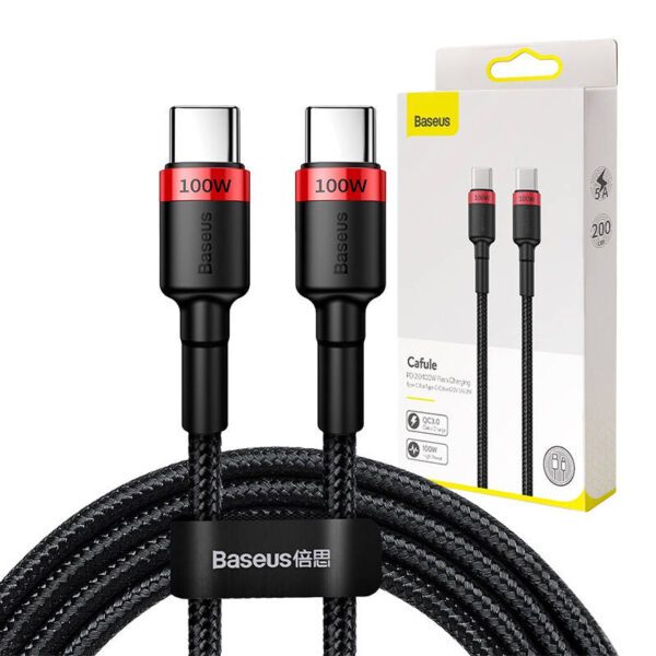 Baseus Cafule PD2.0 100W bleskové nabíjanie USB pre kábel typu C (20V 5A)2m červený+čierny - Image 9