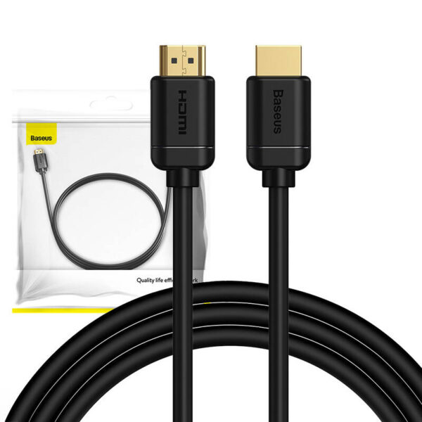 Baseus 2x kábel HDMI 2.0 4K 60Hz, 3D, HDR, 18 Gb/s, 2 m (čierny) - Image 10