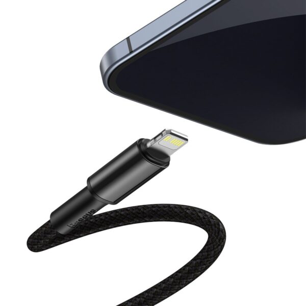 Kábel Baseus s vysokou hustotou opletenia Type-C na Lightning, PD, 20 W, 2 m (čierny) - Image 6