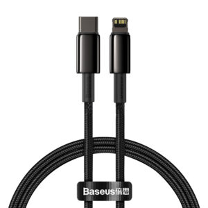 Zlatý kábel Baseus Tungsten Type-C k iP PD 20 W 1 m (čierny)