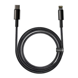 Zlatý kábel Baseus Tungsten Type-C k iP PD 20W 2 m (čierny)