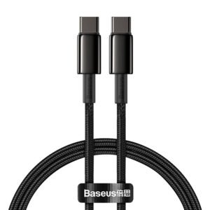Baseus Tungsten Gold kábel Type-C na Type-C 100W 1 m (čierny)