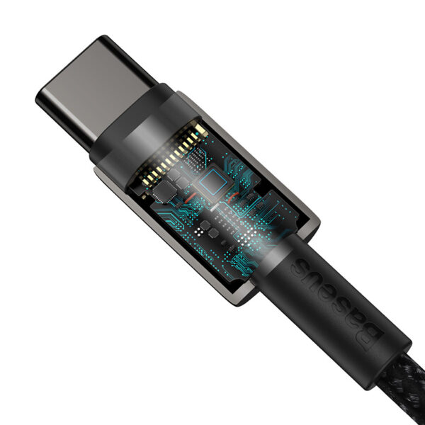 Zlatý kábel Baseus Tungsten Type-C na Type-C 100W 2 m (čierny) - Image 5