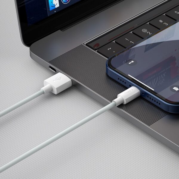 Baseus Simple Wisdom Súprava dátového kábla USB na Lightning 2,4A (2 ks/sada）1,5 m biela - Image 6