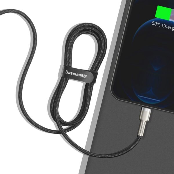Kábel USB-C pre Lightning Baseus Cafule, PD, 20 W, 1 m (čierny) - Image 11