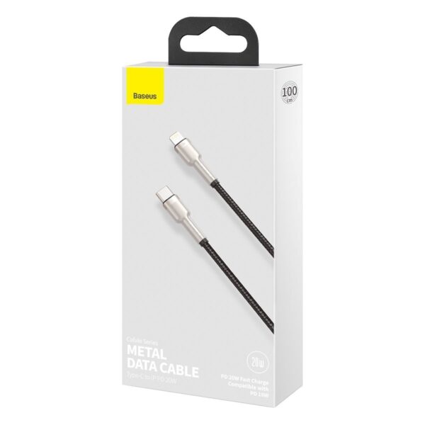 Kábel USB-C pre Lightning Baseus Cafule, PD, 20 W, 1 m (čierny) - Image 8
