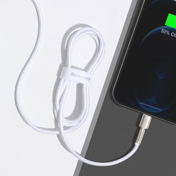 Kábel USB-C pre Lightning Baseus Cafule, PD, 20 W, 1 m (biely) - Image 11