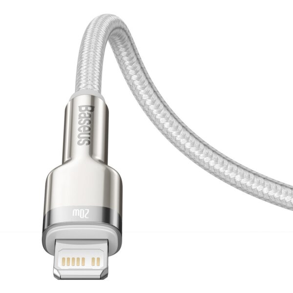 Kábel USB-C pre Lightning Baseus Cafule, PD, 20 W, 1 m (biely) - Image 7