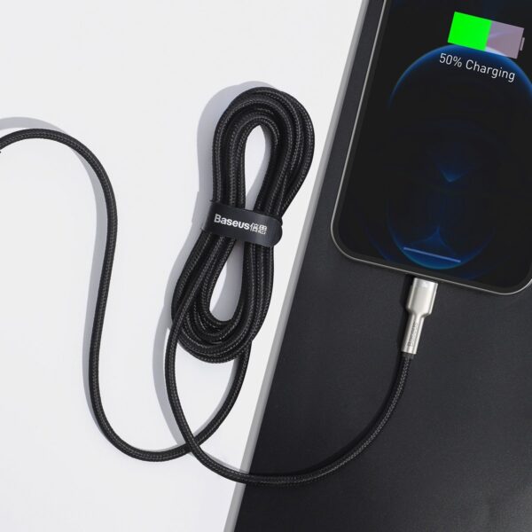 Kábel USB-C pre Lightning Baseus Cafule, PD, 20 W, 2 m (čierny) - Image 11