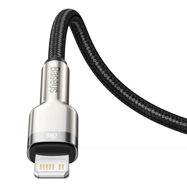 Kábel USB-C pre Lightning Baseus Cafule, PD, 20 W, 2 m (čierny) - Image 7