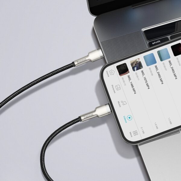 Kábel USB-C pre Lightning Baseus Cafule, PD, 20 W, 2 m (čierny) - Image 10