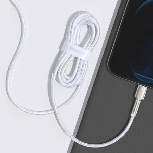 Kábel USB-C pre Lightning Baseus Cafule, PD, 20 W, 2 m (biely) - Image 10