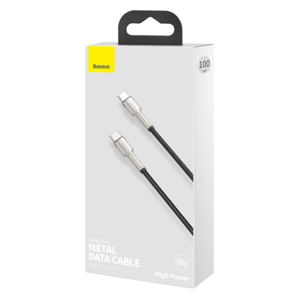 Kábel USB-C na USB-C Baseus Cafule, 100 W, 1 m (čierny) - Image 8