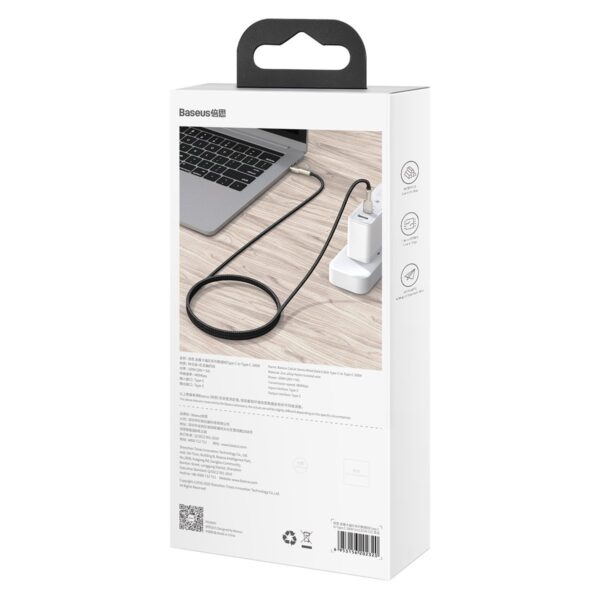 Kábel USB-C na USB-C Baseus Cafule, 100 W, 1 m (čierny) - Image 9