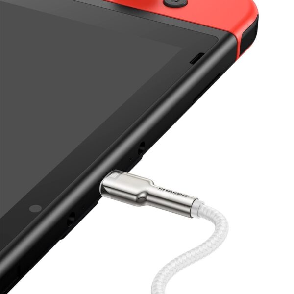 Kábel USB-C na USB-C Baseus Cafule, 100 W, 1 m (biely) - Image 7