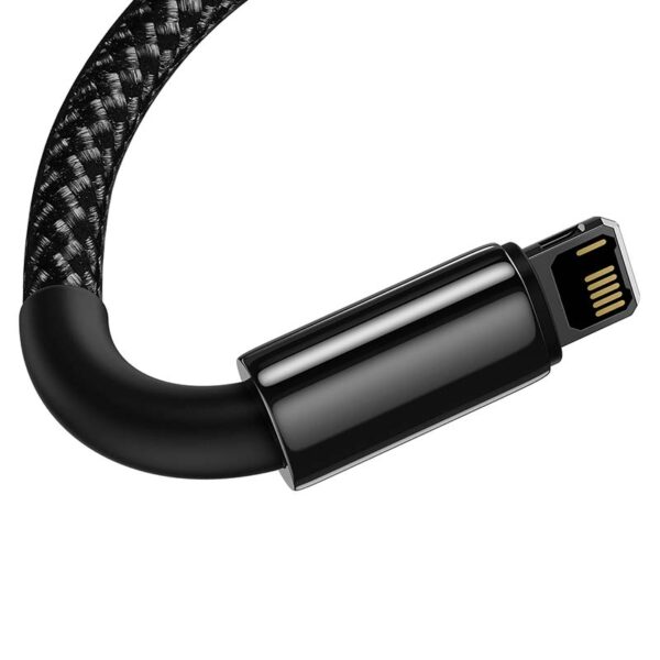 Zlatý kábel Baseus Tungsten USB na iP 2,4A 1m (čierny) - Image 3