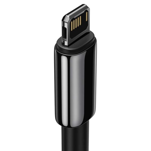 Zlatý kábel Baseus Tungsten USB na iP 2,4A 1m (čierny) - Image 4
