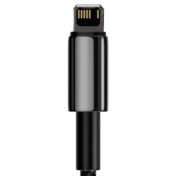 Zlatý kábel Baseus Tungsten USB na iP 2,4A 1m (čierny) - Image 5