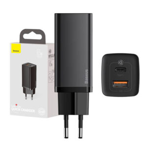Rýchla cestovná nabíjačka Baseus GaN2 Lite USB+C 65W EU (čierna)