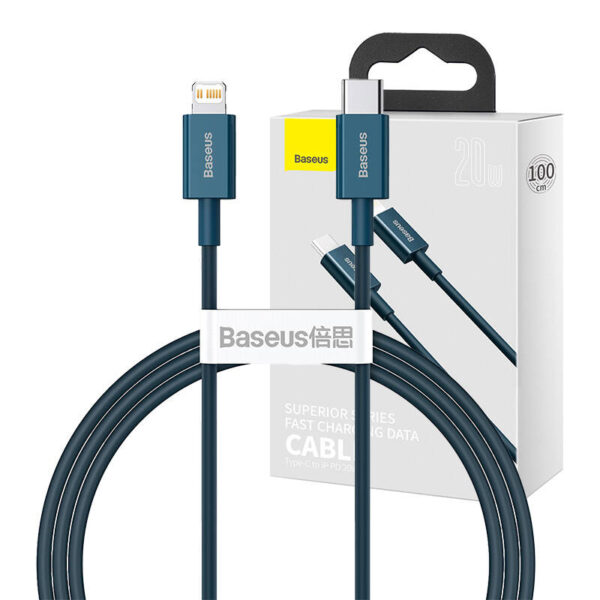 Kábel Baseus Superior Series USB-C na iP, 20 W, PD, 1 m (modrý) - Image 12