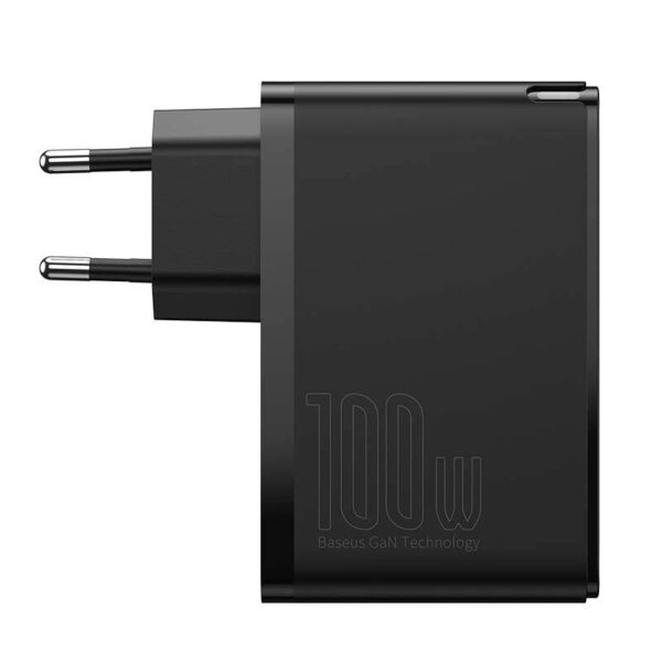 Cestovná nabíjačka Baseus GaN2 Pro Quick 2x USB + 2x USB-C, 100 W, EÚ (čierna) - Image 9