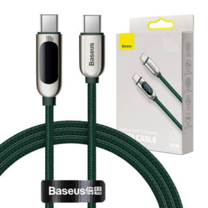 Kábel Baseus Display Cable USB-C na USB-C 100W 1m (zelený)