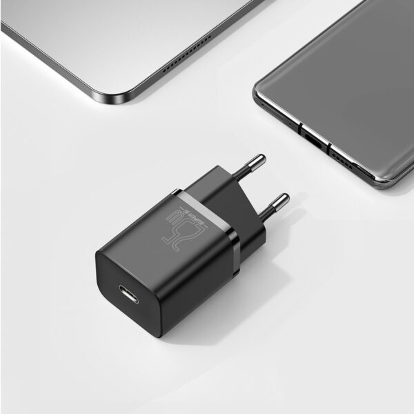 Rýchlonabíjačka Baseus Super Si 1C 25W s káblom USB-C pre USB-C 1 m (čierna) - Image 10