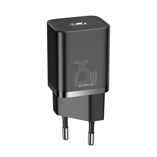 Rýchlonabíjačka Baseus Super Si 1C 25W s káblom USB-C pre USB-C 1 m (čierna) - Image 6