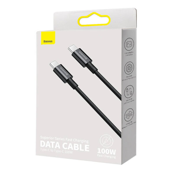 Kábel Baseus Superior Series USB-C na USB-C, 100 W, 2 m (čierny) - Image 8