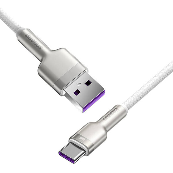 Kábel USB pre USB-C Baseus Cafule, 66 W, 1 m (biely) - Image 4