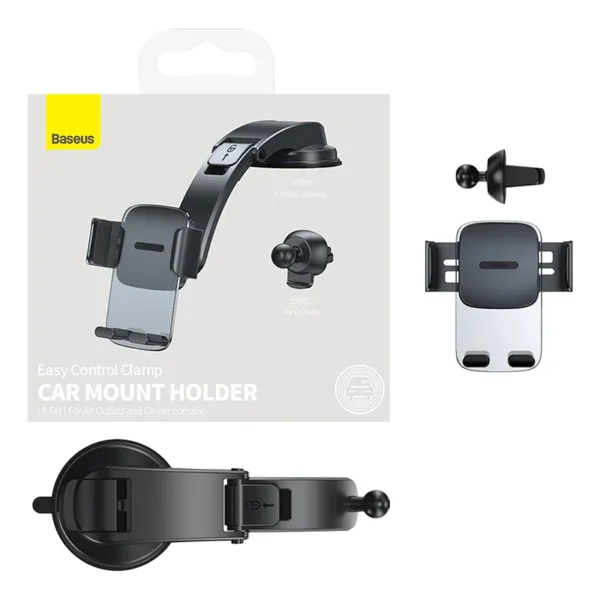 Držiak do auta Baseus Easy Control Clamp na mriežku / palubnú dosku (čierny) - Image 8