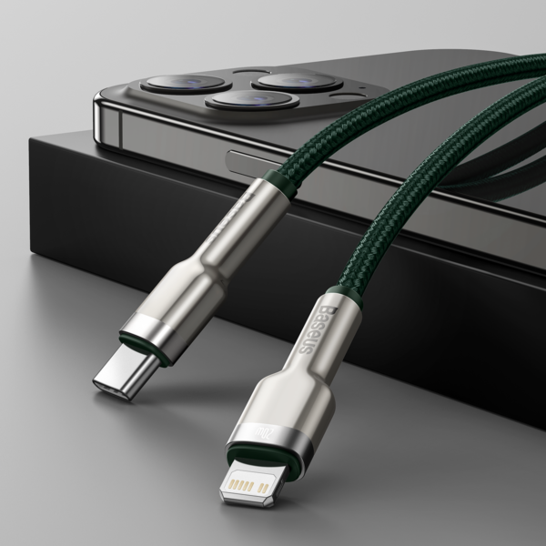 Kábel Baseus USB-C pre Lightning 2 m (zelený) - Image 10