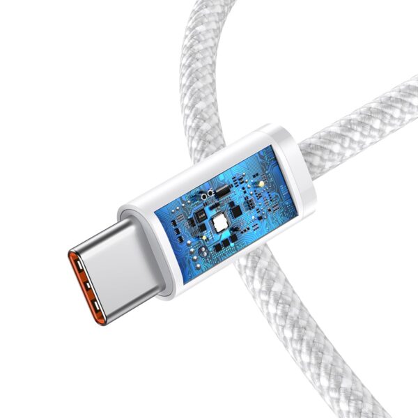 Kábel USB-C na USB-C Baseus, 100 W, 1 m (biely) - Image 7